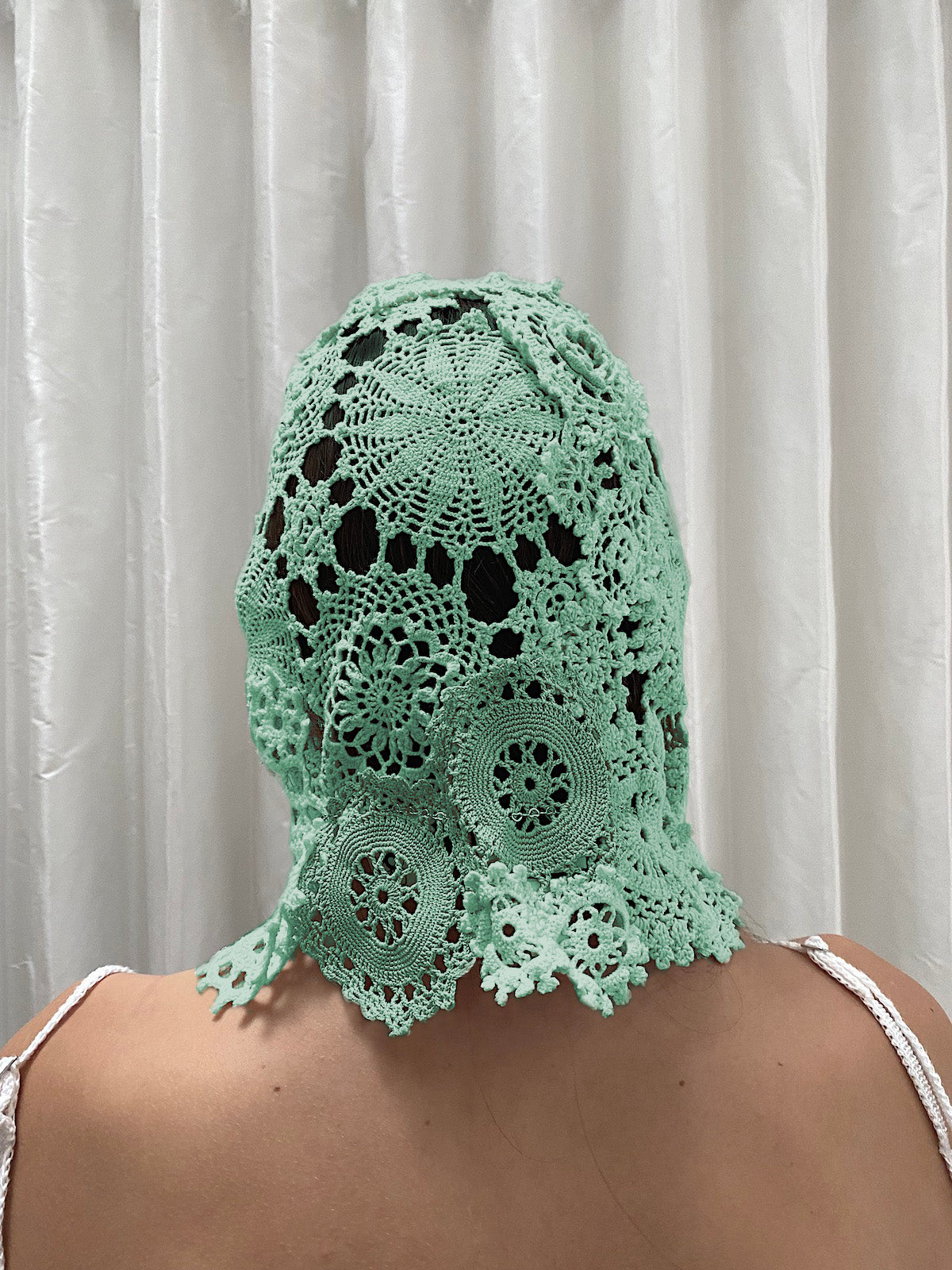 Photosynthetic Crochet Lace Balaclava